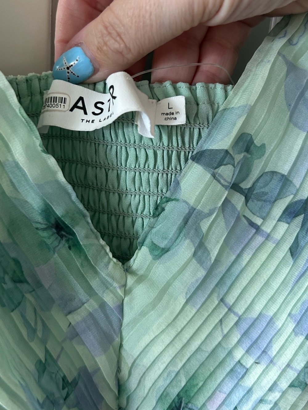 ASTR Ayanna Green Floral Ruffle Maxi Dress - Picture 6 of 7
